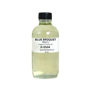 Blue Broquet Men's Body Oil Fresh Citrus Juniper and Rosemary Scent 4 oz